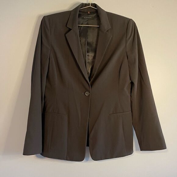 Elie Tahari Dark Brown Suit Jacket || SZ 12 - Picture 3 of 9